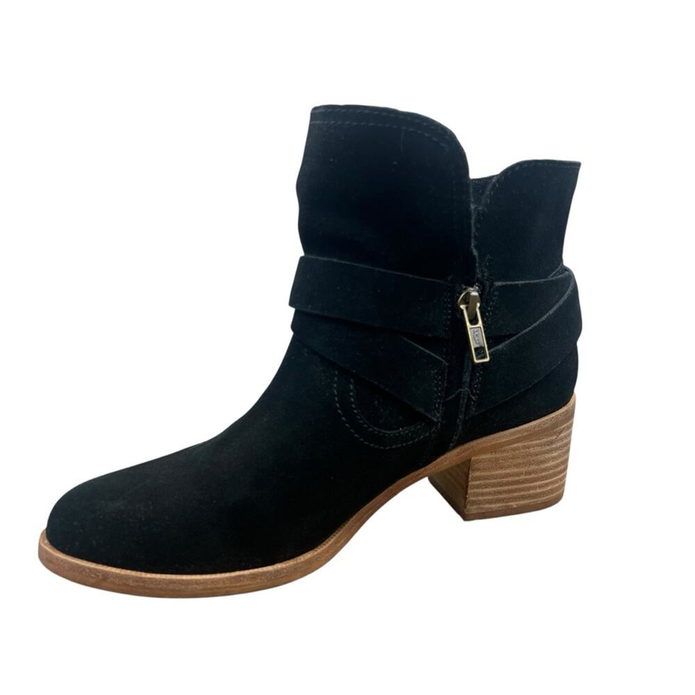 Ugg Elora Boots Black Suede Leather sz 8
